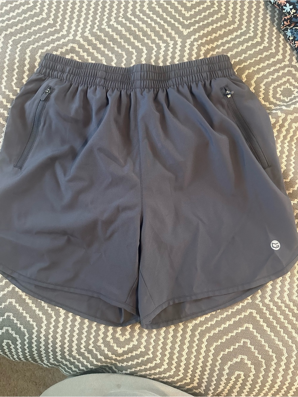 Women's Black Athletic Shorts with Zip Pockets